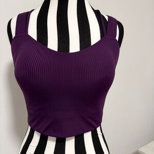 lululemon athletica Like a Cloud Longline magenta Ribbed Bra 10 D/DD like new